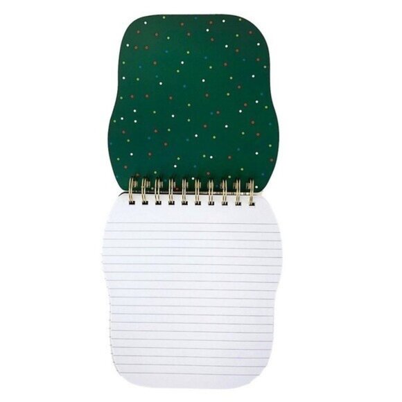 Punch Studio Wreath Dog Christmas Spiral Notepad Stationary Gift Office - Picture 3 of 4